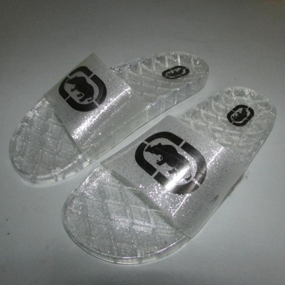 BOGO ECKO Unlimited Clear Jelly Slides Sandals womans 9.5/10 mens 7.5/8 UNISEX